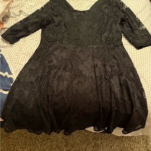 Lane Bryant Plus Size Black Lace Dress